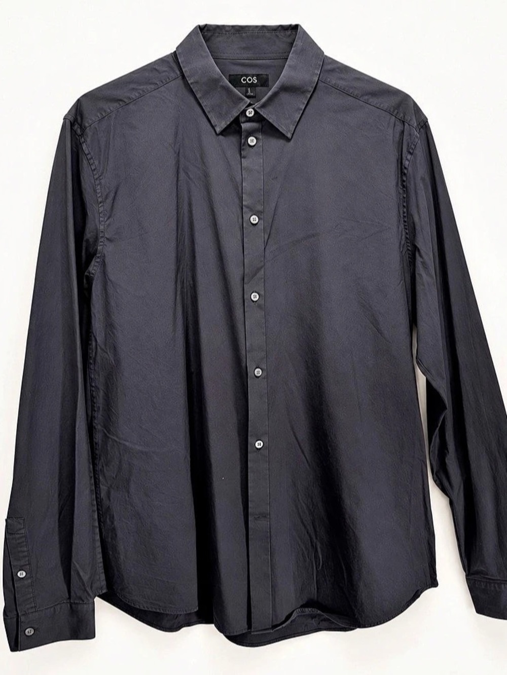 COS Button Down Shirt in Black Size 16